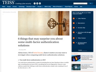 TEISS 6 things that may surprise you about multi factor authentication